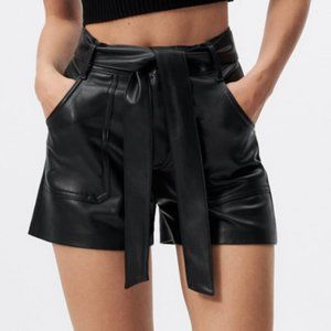 Zara Faux Leather Shorts